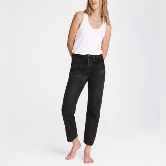 rag & bone Denim - Rag & Bone Maya High Rise Ankle Slim Black Jeans Women’s 33